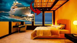 🎧 SLEEP At Luxury Yacht Cabin: Rainstorm Sounds For Sleeping & Studying | Ambient Noise