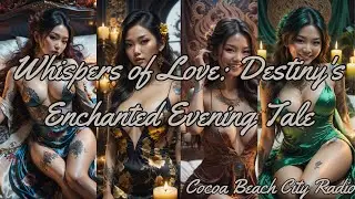 Whispers of Love: Destinys Enchanted Evening Tale [AI Art] (Cocoa Beach Model Destiny)