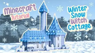 Minecraft Winter Ice Witch Cottage Speed Build ❄️✨Snow CIT Resource Packs Ghoulcraft Mizunos ☃️✨