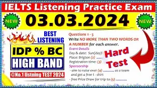 IELTS LISTENING PRACTICE TEST 2024 WITH ANSWERS | 03.03.2024