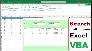 Master Microsoft Excel Search: Search in ALL Columns with VBA & UserForms-Includes FREE Source Code!