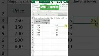 SMALL Function #shortvideo #shorts #trending #exceltutorial #basicexcel #ytshorts