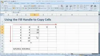 How to copy cells using the Fill Handle in Excel 2007 (Excel 07-019)