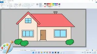 Draw A Simple House in MS Paint | Ms Paint | Easy step |