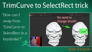 Swap to SelectRect from any other Selection brush in ZBrush without interruptions