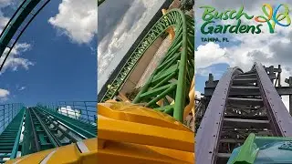 EVERY Roller Coaster at Busch Gardens Tampa | On-Ride POVs 4K