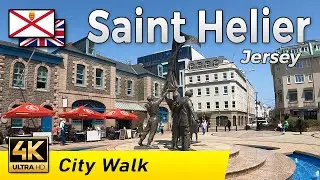 Saint Helier, Jersey - The city of Channel Islands | Walking Tour 4k