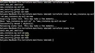 73  Learn about terraform state command   List, Show and mv