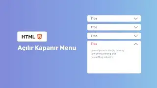 HTML Açılır Kapanır Menu | details etiketi