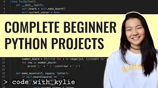 2 Beginner Python Project Ideas (+ Tutorials) | Learning Python for Beginners | Code with Kylie #5