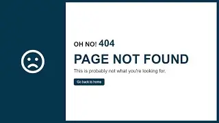 Create 404 error page using HTML CSS | Simple 404 page Design