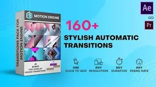 Motions Graphics STYLISH AUTO TRANSITIONS | Premiere Pro dan After Effects Free File