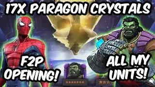 17x 7 Star Paragon Crystal Opening - FIRST F2P PARAGON OPENING!!! - Marvel Contest of Champions