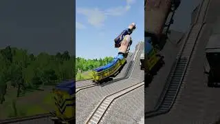 3 Train Down the Stairs  - BeamNG.Drive