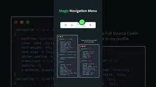 ✨ Magic Navigation Menu - Sleek and Animated Design 🌟||