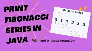 Print Fibonacci series with and without recursion in Java