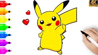 How to draw Pikachu | Cute Pikachu - Pokemon Drawing | Easy Drawings