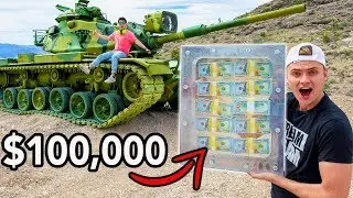 TANK VS $100,000 UNBREAKABLE BOX!!