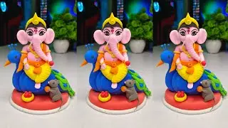 Very Easy Ganpati idol Making with clay / बिल्कुल आसान तरीके से गणपती की मूर्ति बनाना सीखें