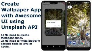 How to Create Wallpaper App with awesome UI using Unsplash API in Flutter?'wallpaperplugin' package