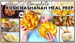 OUR COMPLETE  Rosh Hashanah PREP : ALL Recipes, Menu, round challah and Desserts for ALL 4 MEALS