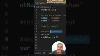 Python Short-8: Comments in #python #pythonprogramming #pythontutorial #pythonshorts