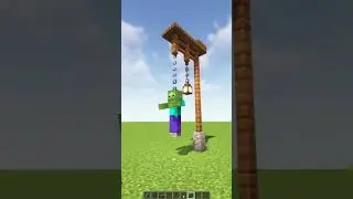 Hanging Zombie in Minecraft! #shorts