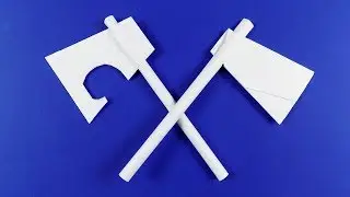 How to make an axe out of paper. Weapons of paper
