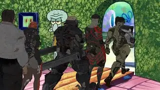 Squidward kicks every MGR character out of his house