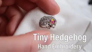 Hedgehog Embroidery Time Lapse. Thread Painting Art