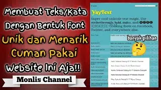 Cara Membuat Teks/Kata Dengan Bentuk Font Unik & Menarik || MONLIS TRIK