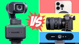 Best Webcam of 2022? Insta360 Link vs Logitech BRIO 4K, iPhone, Sony a6600 & MORE | Raymond Strazdas