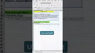 How to split text in Excel