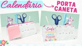 Calendário 2024 de Mesa com Porta Caneta | Como montar