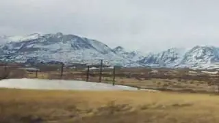 Backside of Glacier National Park Montana from Amtrak Train Empire Builder View