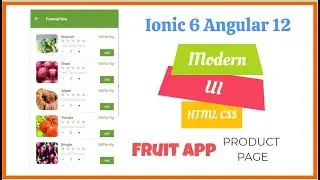 Ionic 5 Angular 12 Modern UI : Product / Add Cart Page