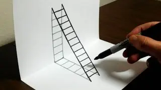 How to Draw a 3D Ladder - Trick Art For Kids