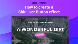 How to create a shimmer hover effect to a button