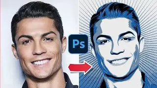 Create an image of Cristiano Ronaldo in Photoshop ... without a pen tool! With used files