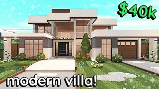 Fancy Modern Villa Bloxburg House Build: 2 Story Exterior Tutorial