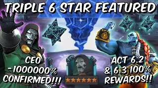 Triple 6 Star Featured Crystal Opening! - 100% Act 6.2 & 6.3 Rewards!! - Marvel Contest of Champions