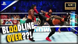 Roman Reigns vs The Usos | WWE 2K23 4K UHD Full Match