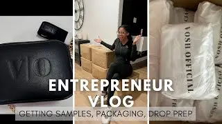 DAY IN THE LIFE OF AN ENTREPRENEUR | PREPPING FOR A DROP | STUDIO VLOG | ENTREPRENEUR VLOG |