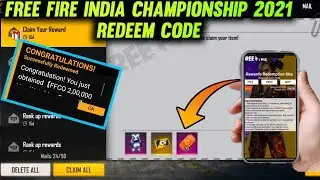 free fire india championship 2021 redeem code | free fire 3 October new redeem code |championship ff