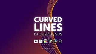 Curved Lines Backgrounds (After Effects - Premiere Mogrts - 4K MP4)