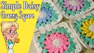 Simple Daisy Granny Square - Crochet Tutorial - FREE PATTERN