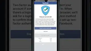 Keep your account safe Problem Solve Enable two-factor authentication Facebook 😭😭