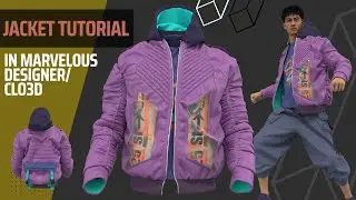 Marvelous Designer/Clo3D tutorial guide to Create a Bomber Jacket | Design with me