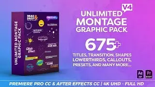 Montage Graphic Pack / Titles / Transitions / Lower Thirds - premiere pro template - MOGRT