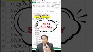 Excel Formula: Get Next Sunday Date from Given Date (Quick Tutorial) #excel #shorts